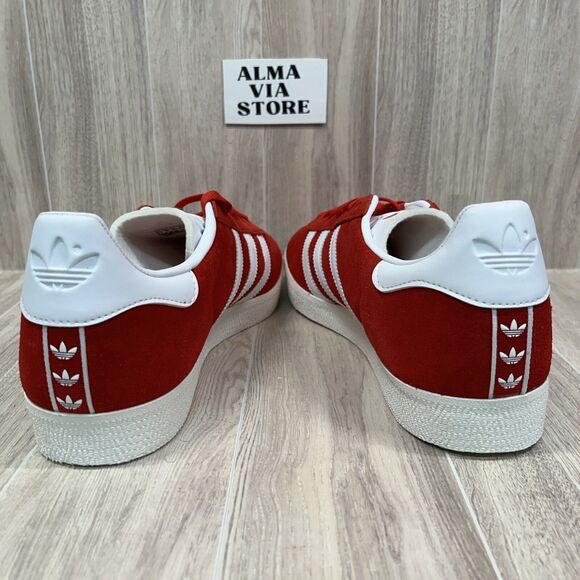 ADIDAS Originals Gazelle \'Scarlet White\' JI1534 Men\'s size 9.5